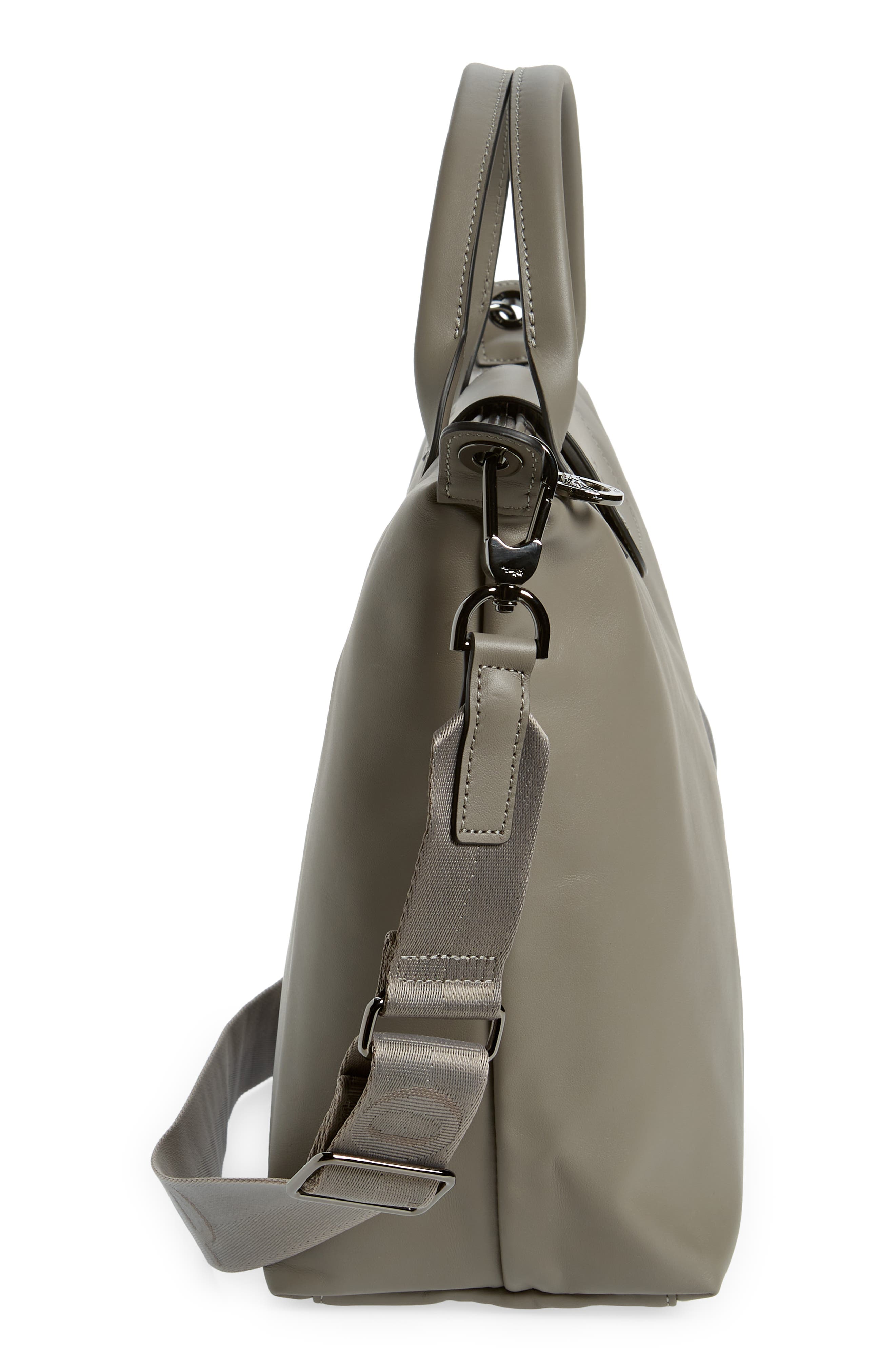 Medium Le Pliage Leather Shoulder Tote, Alternate, color, TURTLEDOVE