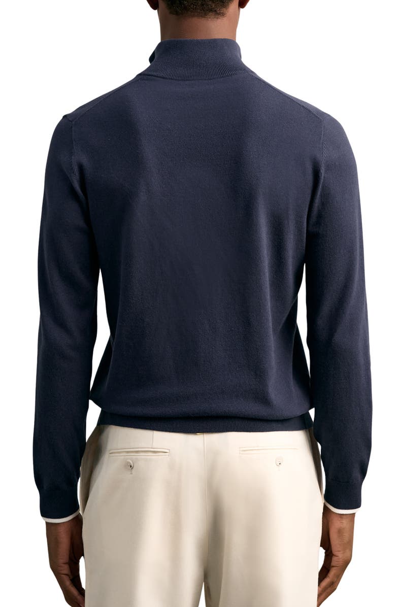 Reiss Swinley Quarter Zip Sweater, Alternate, color, Indigo Blue