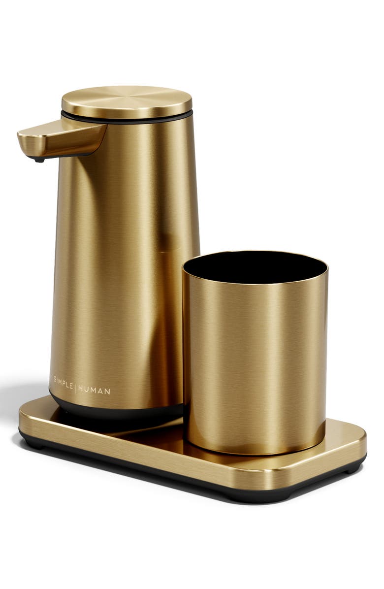 simplehuman Rechargeable Sensor Pump Foam Soap Dispenser with Caddy Cup, Alternate, color,