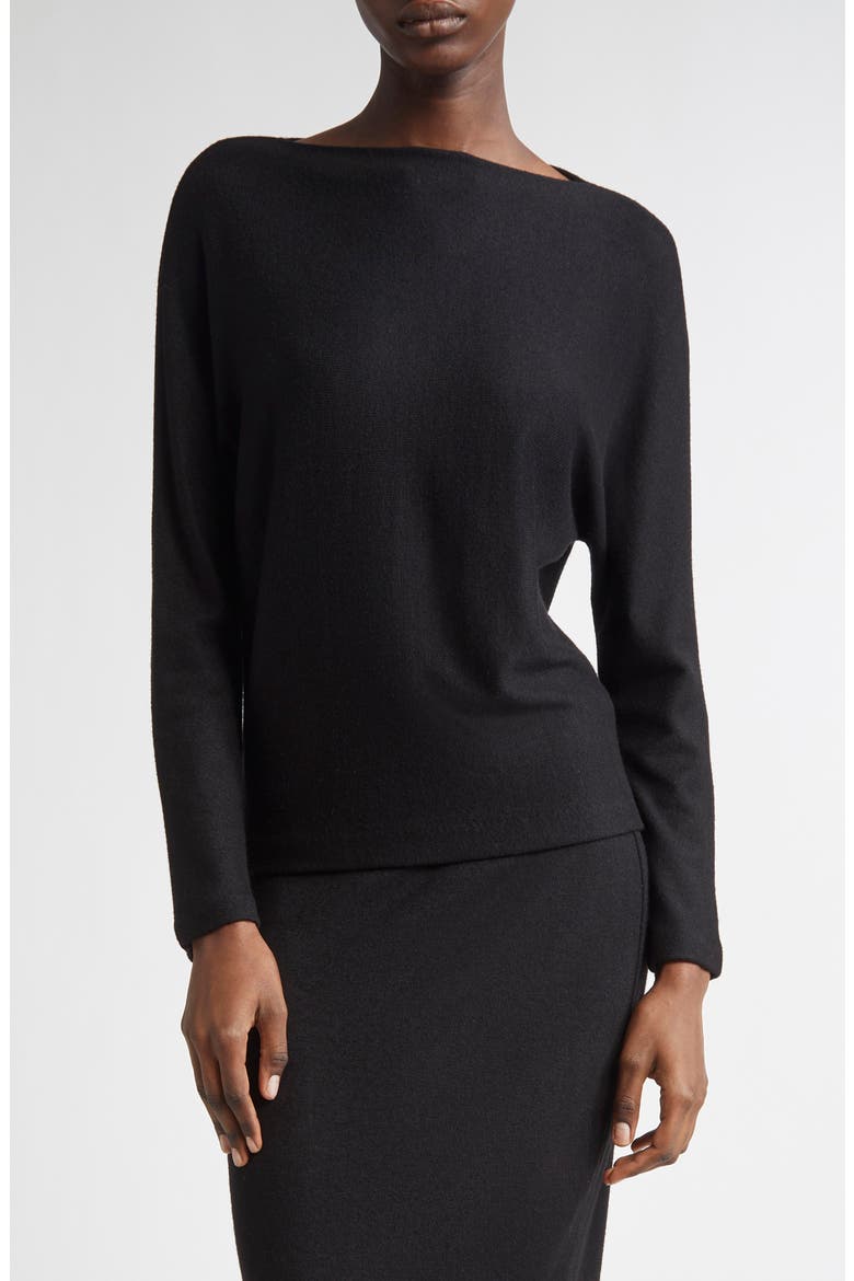 Dolman Sleeve Sweater, Main, color, BLACK