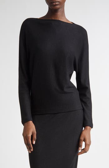 Vince Dolman Sleeve Sweater In Black