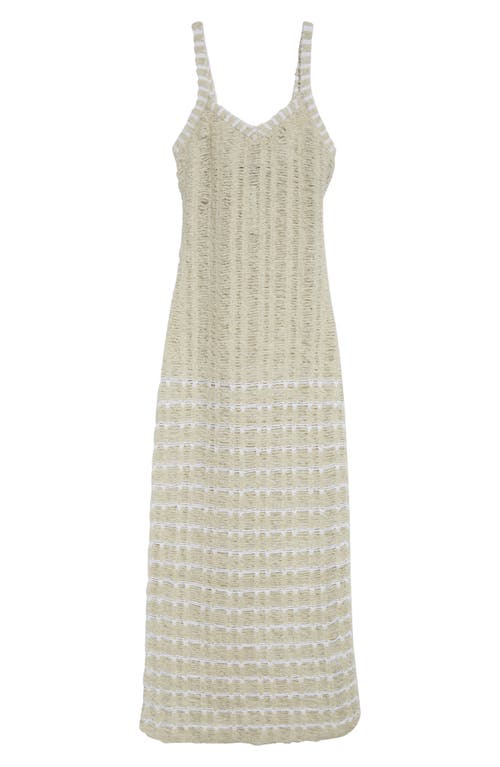 ZANKOV ZANKOV LIBIANA STRIPE OPENWORK SWEATER DRESS
