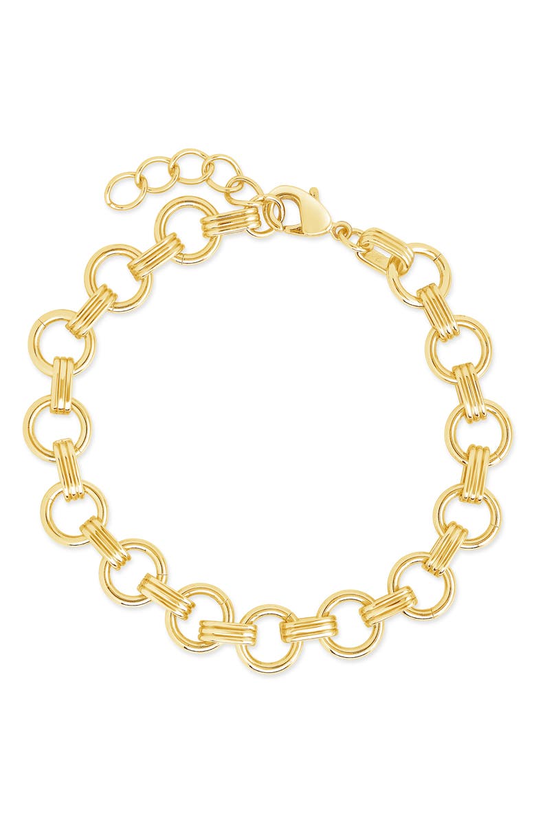 Sterling Forever Rhys Chunky Chain Bracelet, Main, color, Gold