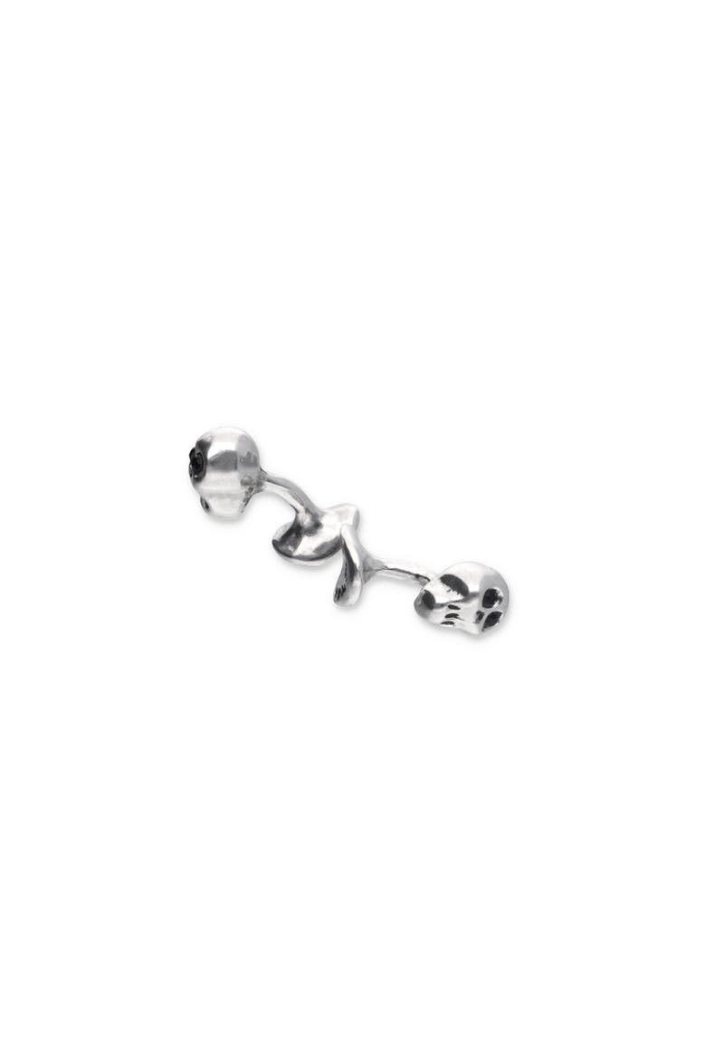Cufflinks with a Skull Detail, Alternate, color, Silver