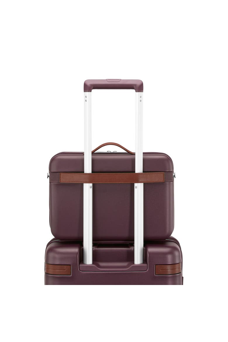 Virtuosa Hardside Train Case - Crossbody Travel Makeup Case With Removable Strap, Alternate, color, Merlot
