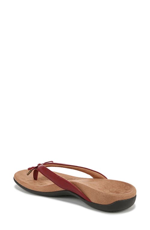 Vionic Bella X Womens Open Toe Slip On Thong Sandals In Syrah
