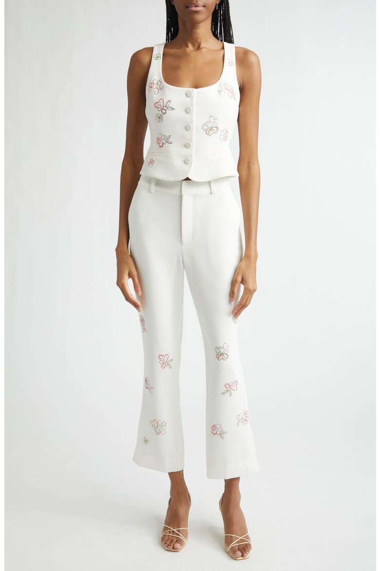 Kerry Crystal Studded Crop Pants, Alternate, color, IVORY MULTI