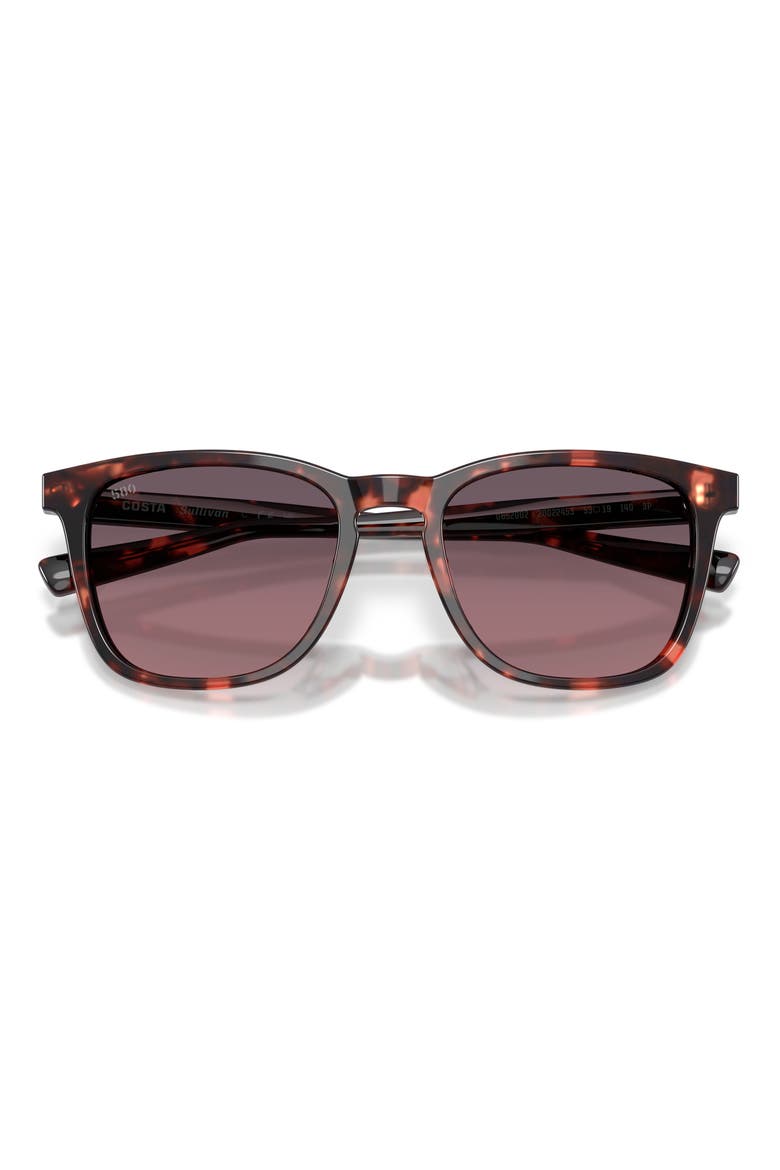 Sullivan 53mm Gradient Polarized Square Sunglasses, Alternate, color, SUNSET TORTOISE / ROSE 580G