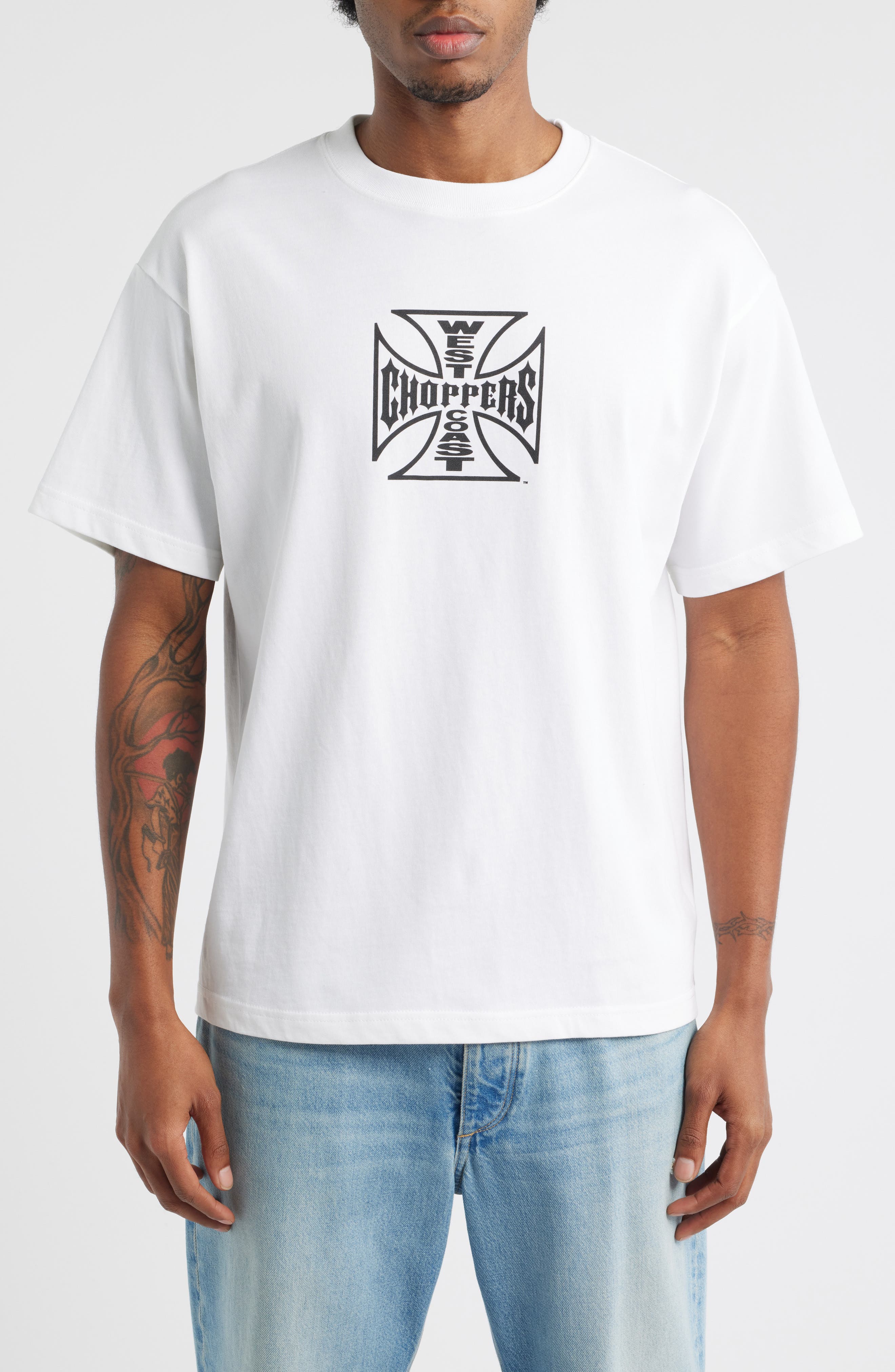 West Coast Choppers Twin Cobras Cotton Graphic T-Shirt (Men