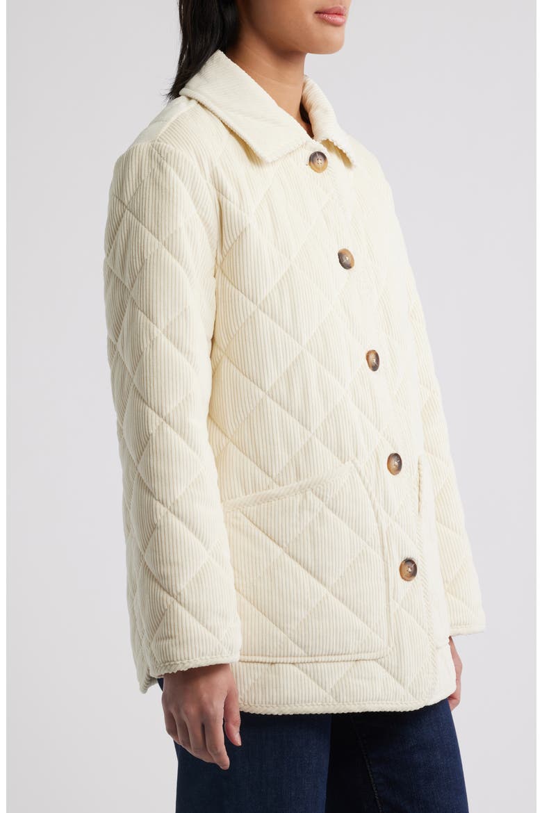 Quilted Corduroy Jacket, Alternate, color, CREAM
