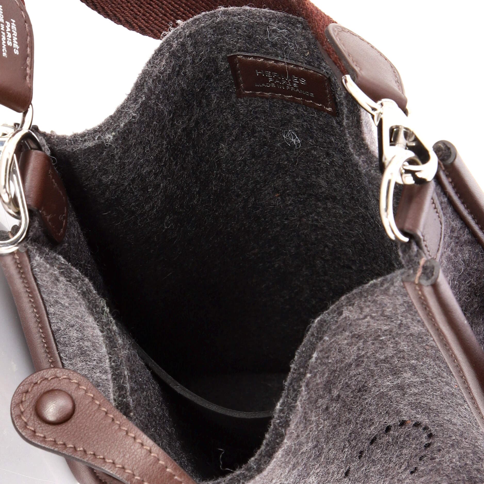 Pre-Owned Hermes Evelyne Bag Gen III Felt TPM, Alternate, color, Gris Moyen