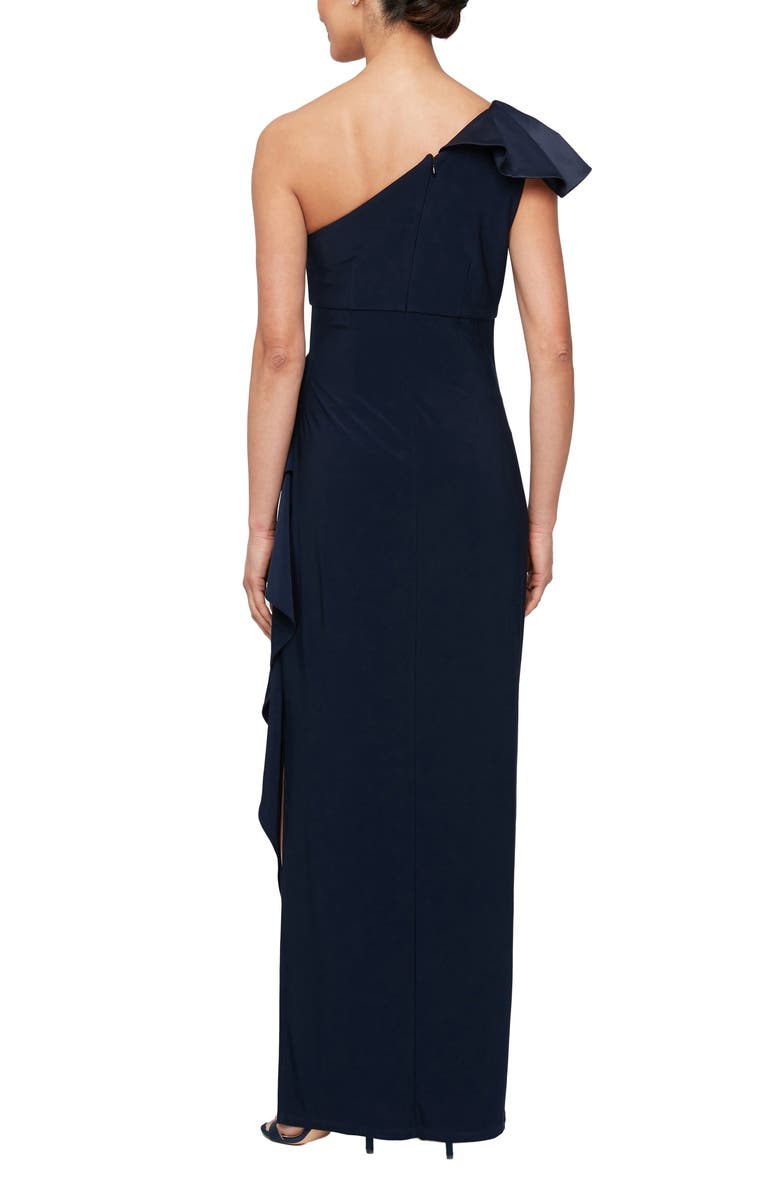 Alex Evenings One-Shoulder Gown, Alternate, color,