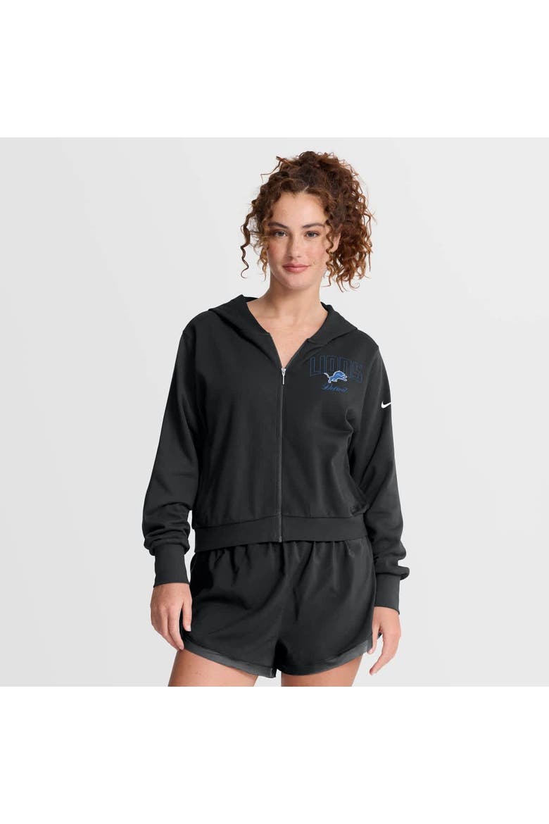 Women's Nike Black Detroit Lions Primetime Full-Zip Hoodie, Main, color, Black