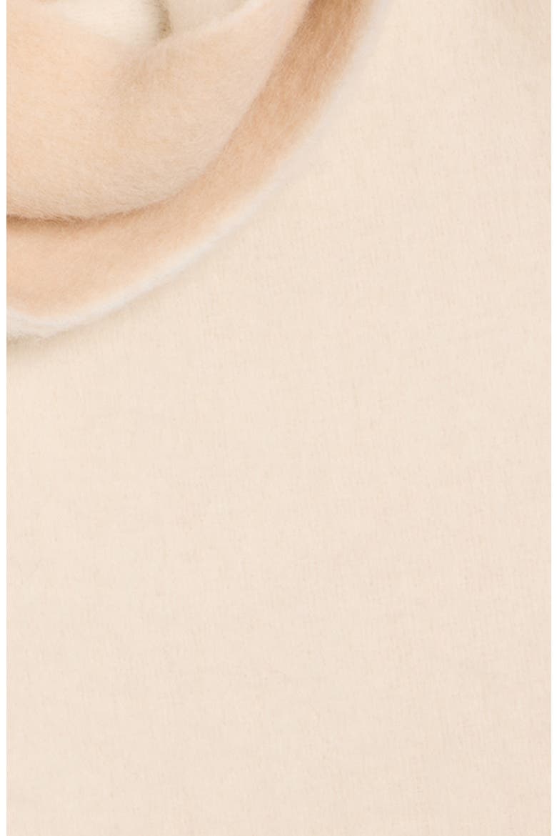 Volly Alpaca & Wool Blend Fringe Scarf, Alternate, color, WHITE/ BEIGE