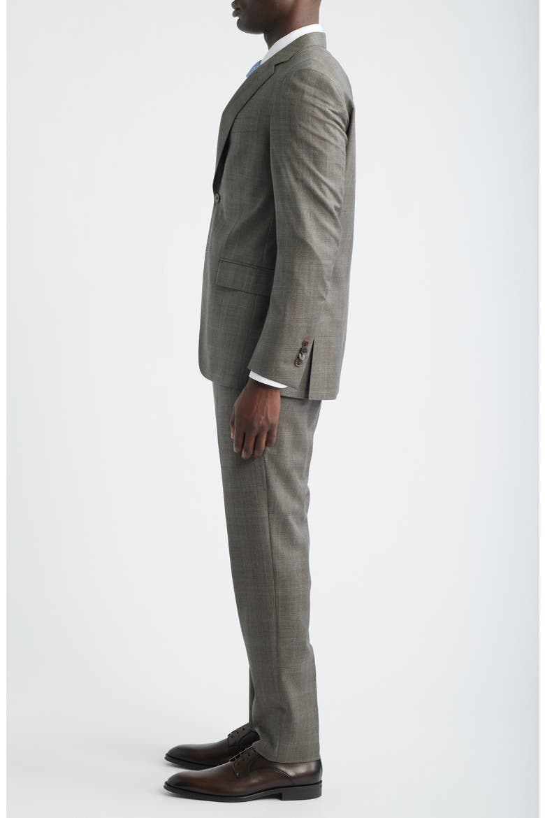 Flynn Classic Fit Tan Plaid Wool Suit, Alternate, color, TAN
