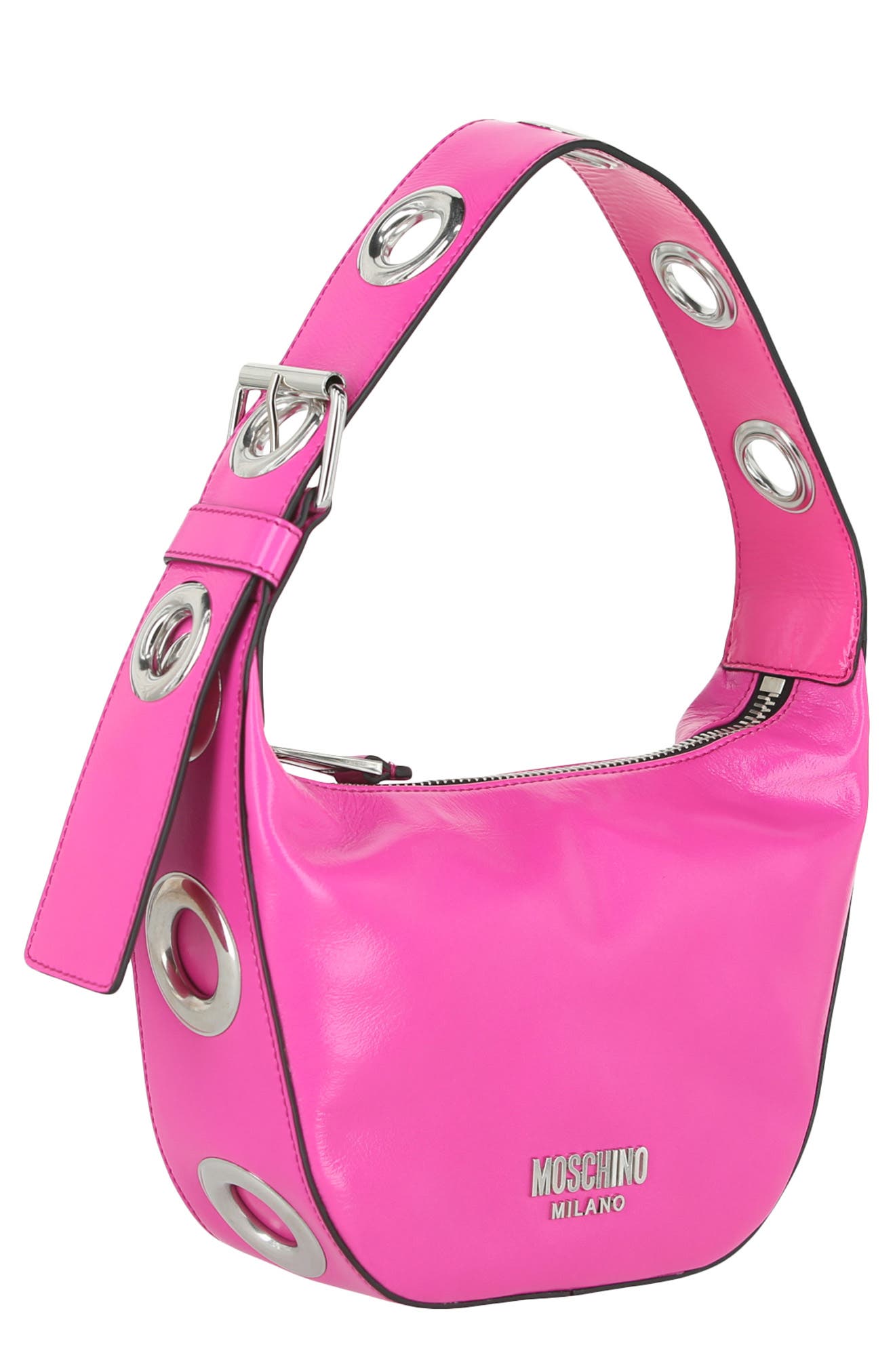 Moschino Logo Shoulder Bag, Main, color, 
