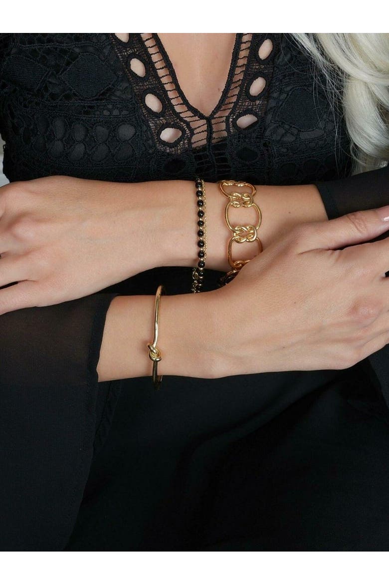 Love Knot Bracelet, Alternate, color, Gold