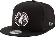 New Era Men's New Era Black/White Minnesota Timberwolves 9FIFTY Snapback Hat