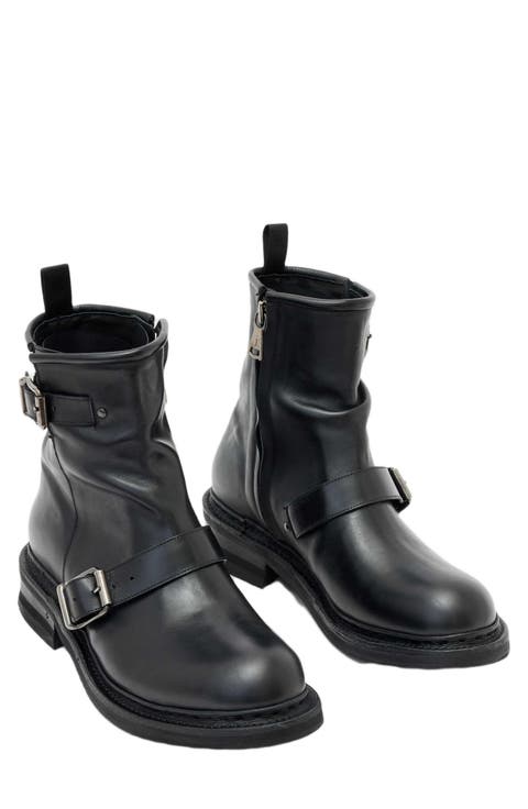Bergen Black Moto Boot (Men)