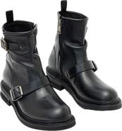 John Varvatos Bergen Black Moto Boot