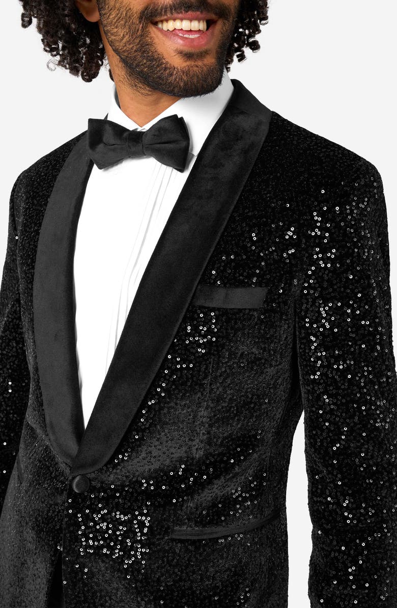 OppoSuits Black Sequin Dinner Jacket, Alternate, color, Black