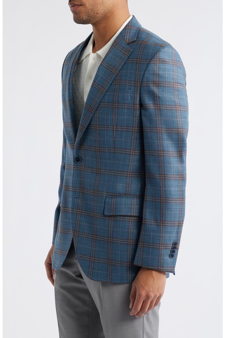 Hyperlight Soft Plaid Wool Sport Coat, Alternate, color, TEAL