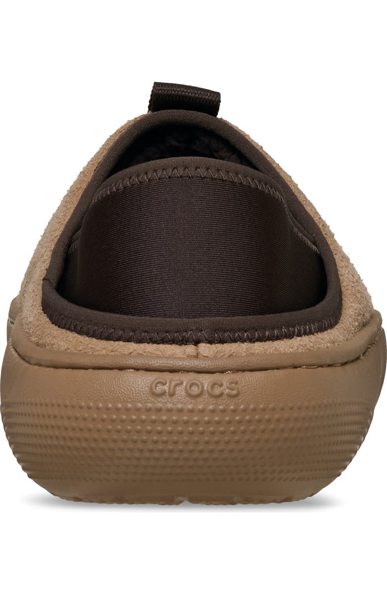 CROCS Classic Vegan Suede Quilted Slip On Shoe, Alternate, color, Milk Chocolate