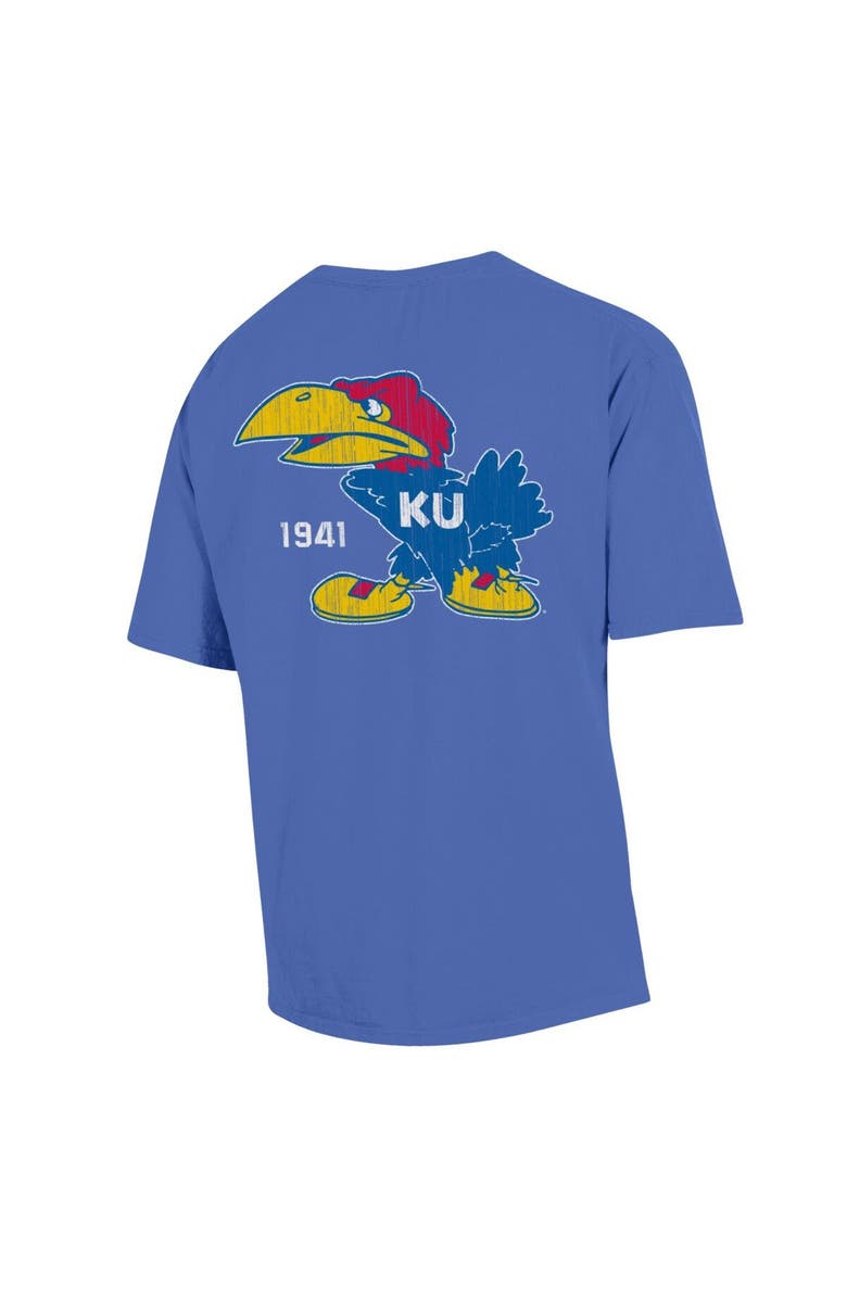 Comfort Wash Men's Comfort Wash Royal Kansas Jayhawks Vintage Logo T-Shirt, Alternate, color, 