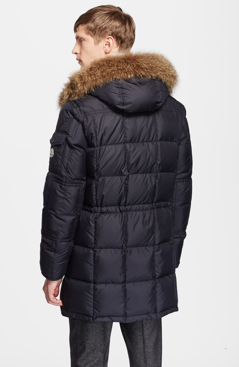 Moncler 'Affton' Down Parka with Coyote Fur Hood, Alternate, color,
