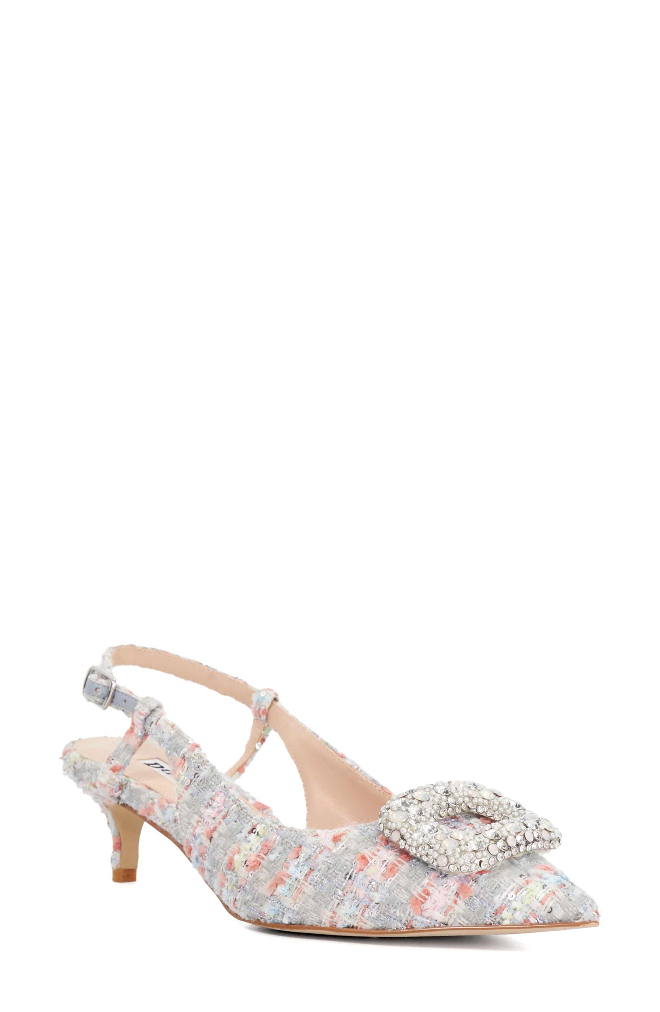 Dune London Centrepiece Kitten Heel Pointed Toe Pump, Main, color, 