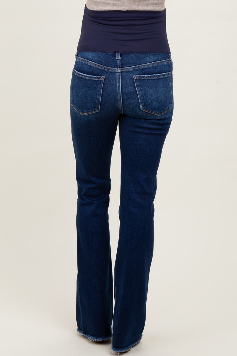 Raw Hem Bootcut Maternity Jeans, Alternate, color, Navy Blue