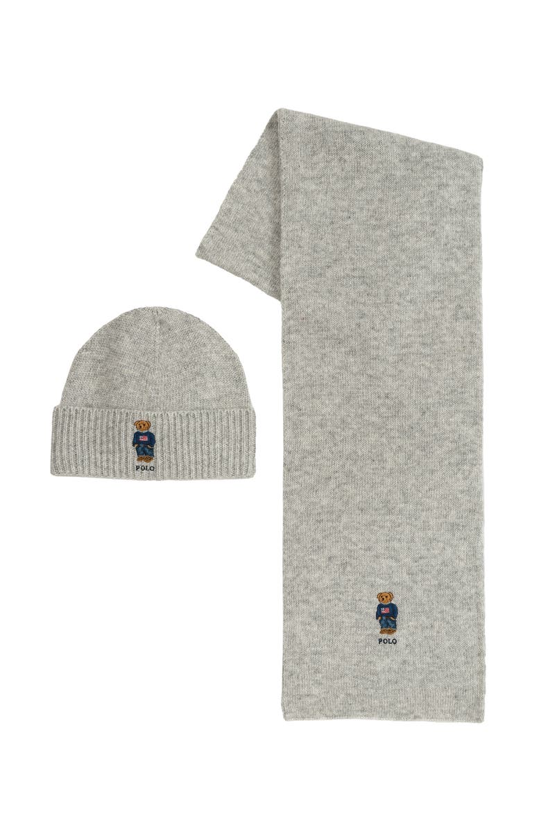 Polo Ralph Lauren Flag Bear Gift-Set, Main, color, Andover Hthr