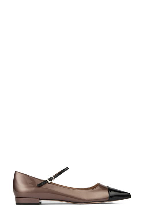Lk Bennett Monty Pointed Cap Toe Mary Jane Flat In Animal Print