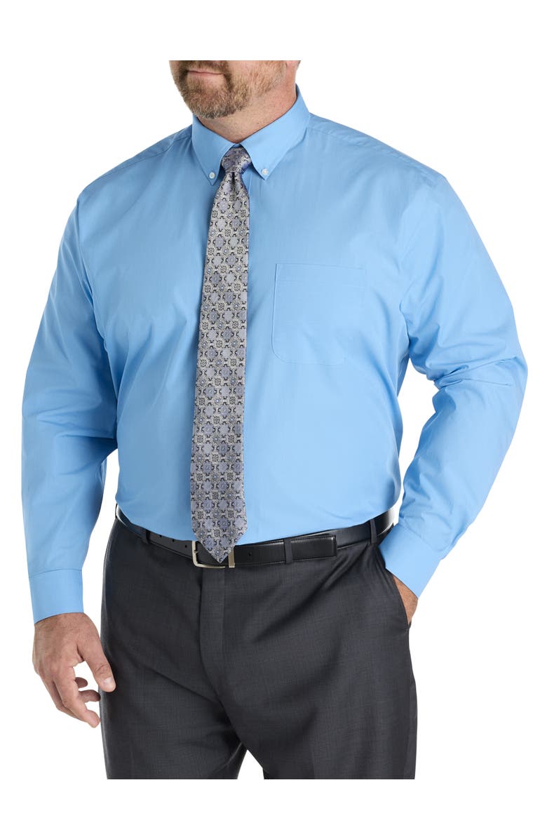 Oak Hill by DXL Big & Tall Performance Dress Shirt, Alternate, color, Heritage Blue