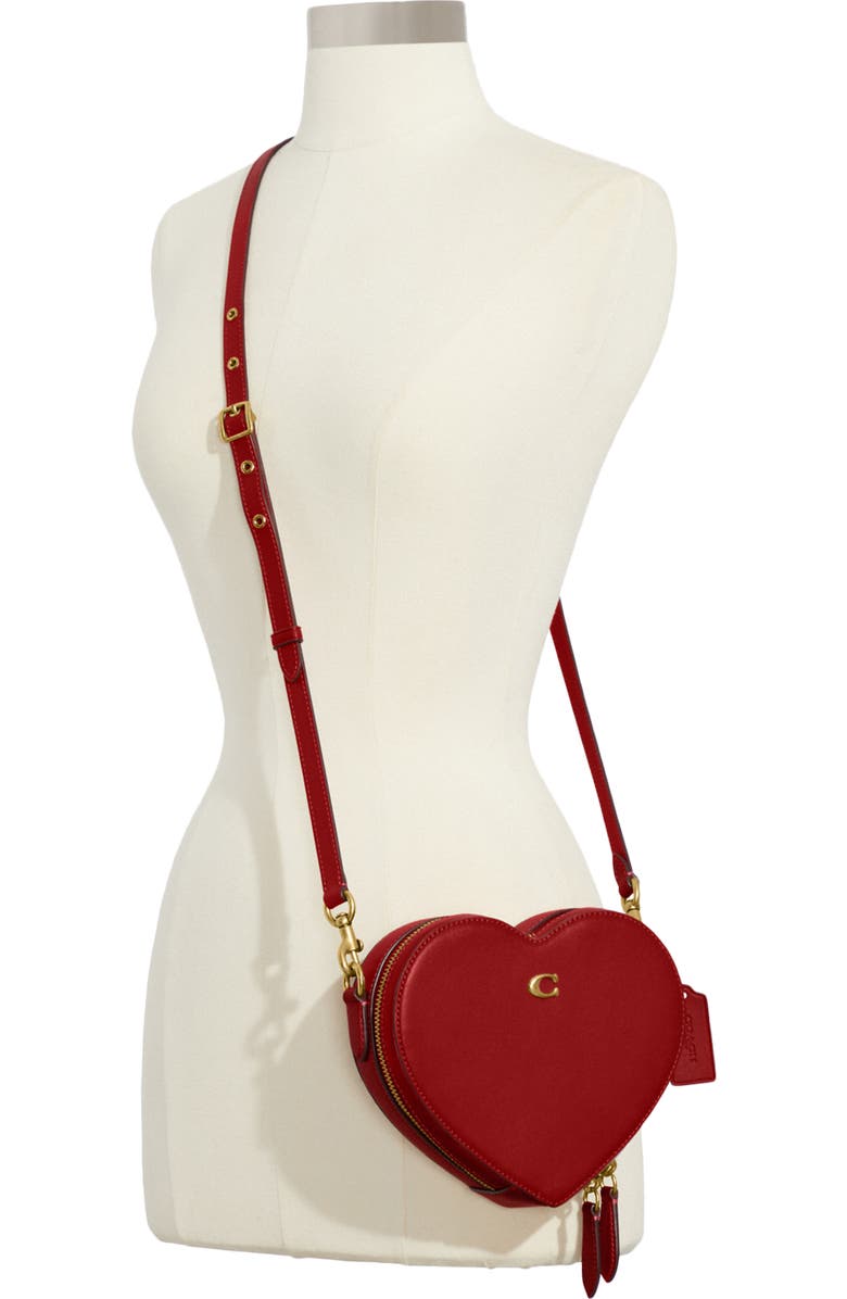 COACH Glove Tanned Leather Heart Crossbody Bag, Alternate, color,