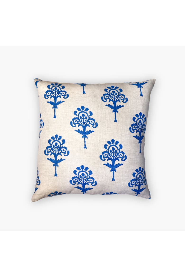 Blue Harmony Pure Linen Throw Pillow Cover, Main, color, Blue
