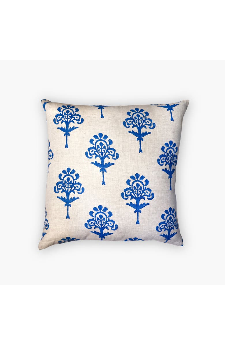 Banyan & Birch Blue Harmony Pure Linen Throw Pillow Cover, Main, color, Blue