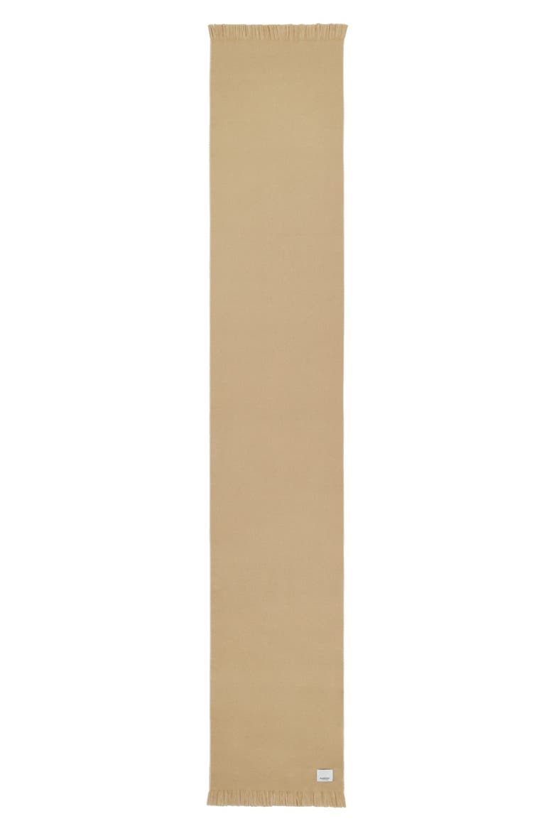 Metallic Logo Jacquard Wool Blend Football Scarf, Alternate, color, CAMEL / LIGHT BLUSH