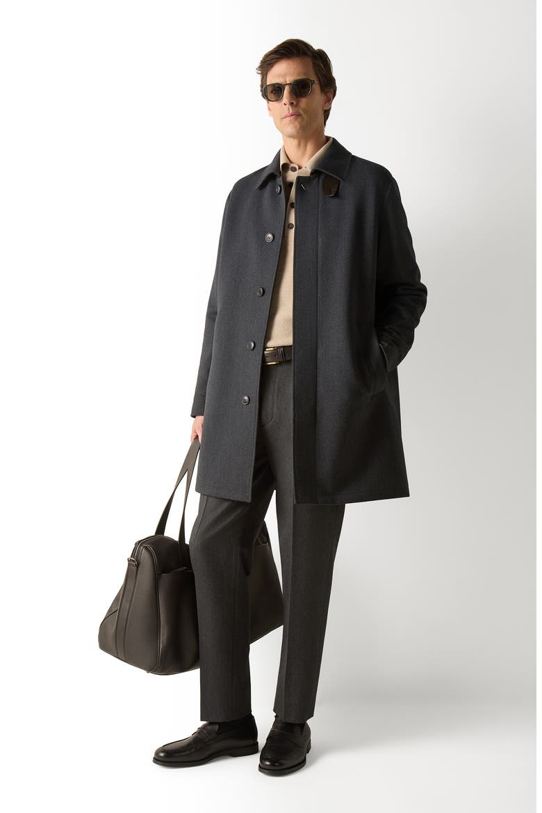Water Repellent Wool & Cashmere Jacket, Alternate, color, DARK GREY