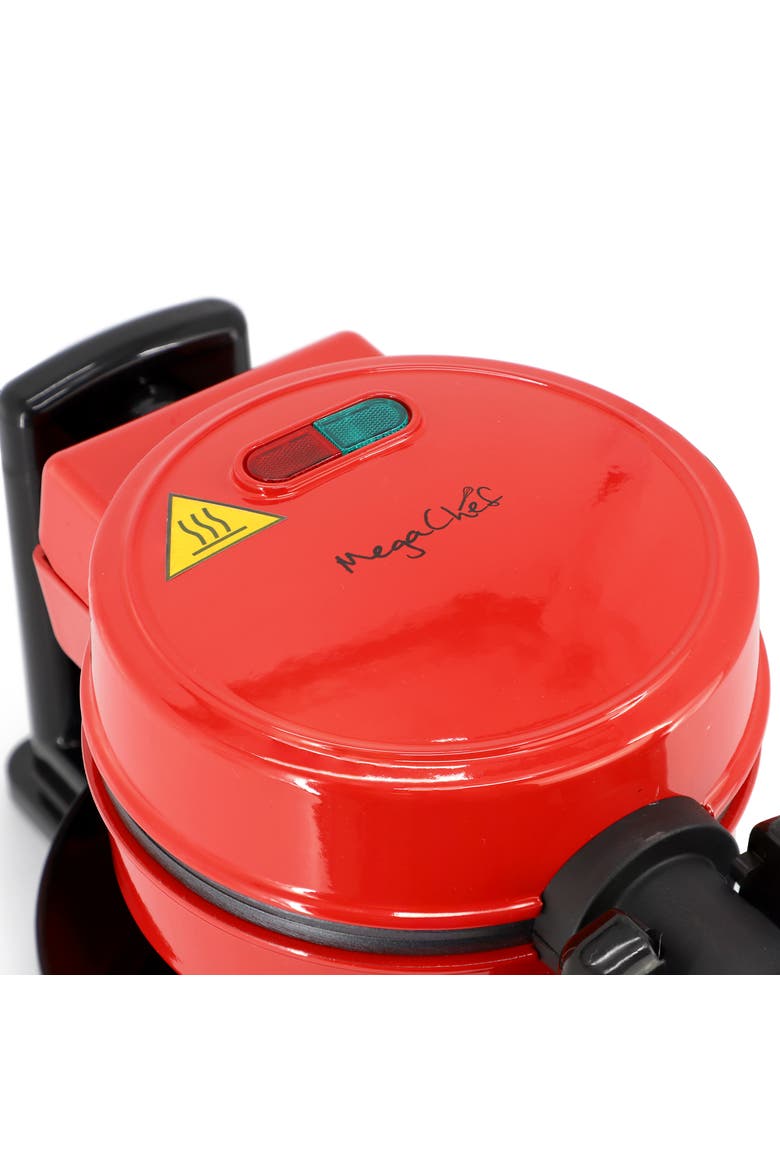 Electric Flip 5 Inch Belgian Waffle Make, Alternate, color, Red