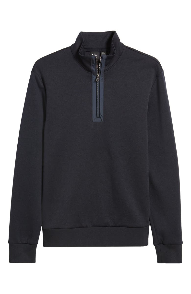 BOSS Sidney Quarter Zip Pullover, Alternate, color, Dark Blue