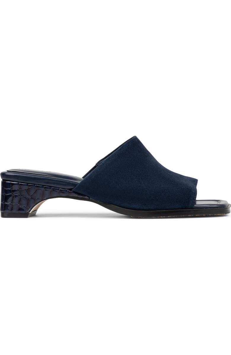 Donald Pliner Leopard Spot Slide Sandal, Alternate, color, Navy