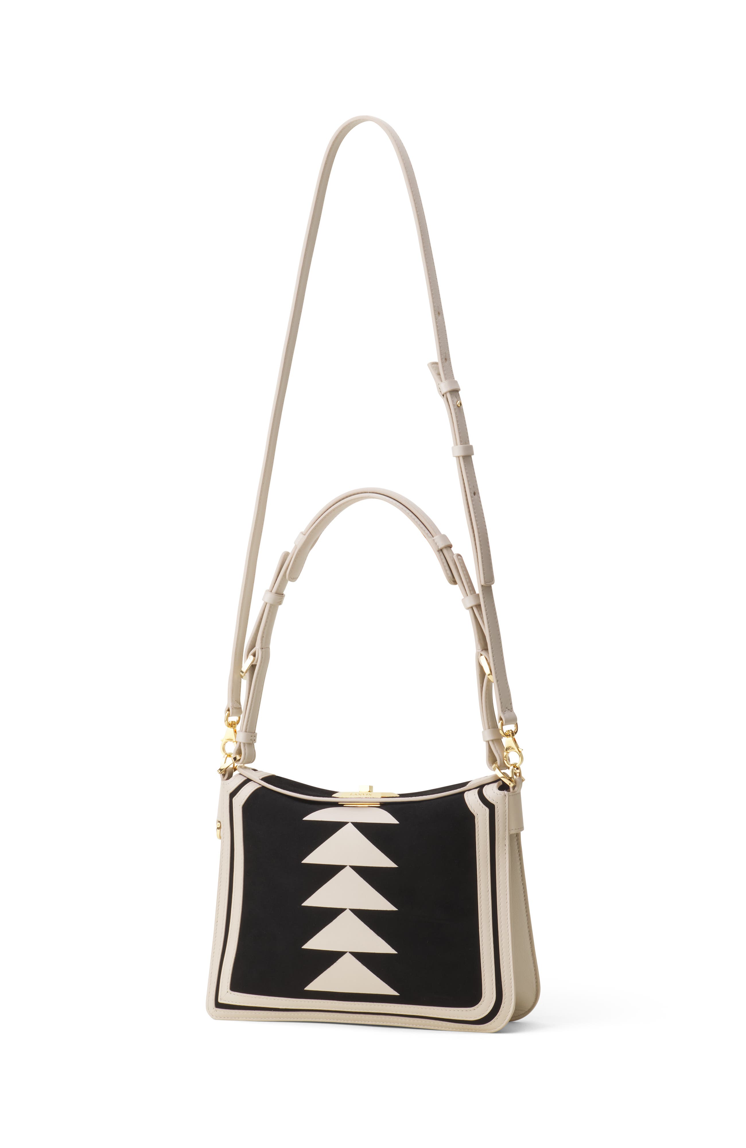 Compagnon 20 Leather Bag, Alternate, color, Ecru/Black
