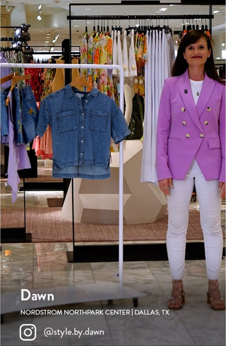 Kids' Oversize Cotton Chambray Camp Shirt, sales video thumbnail