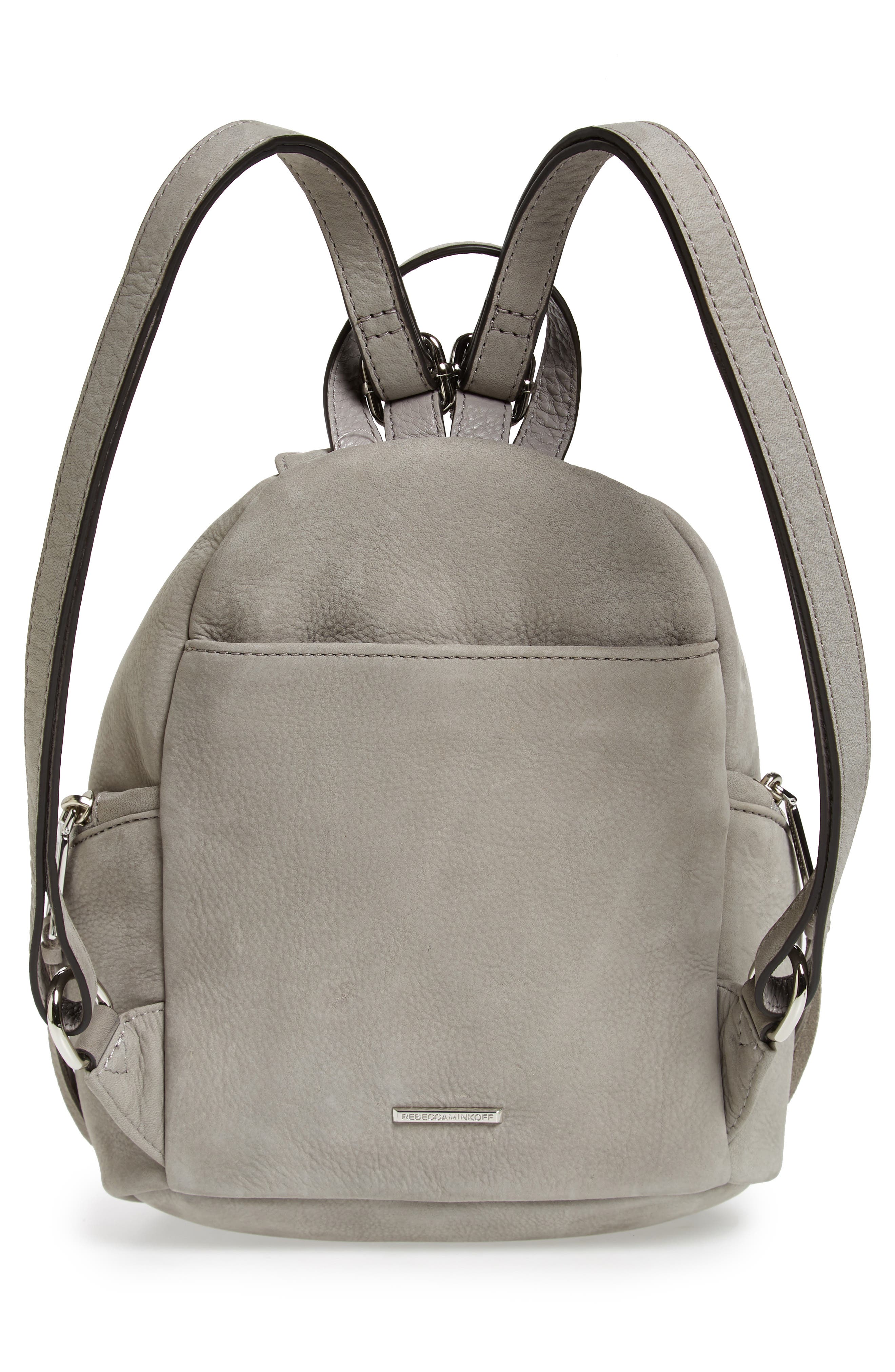 Julian Fringe Leather Backpack, Alternate, color, GREY