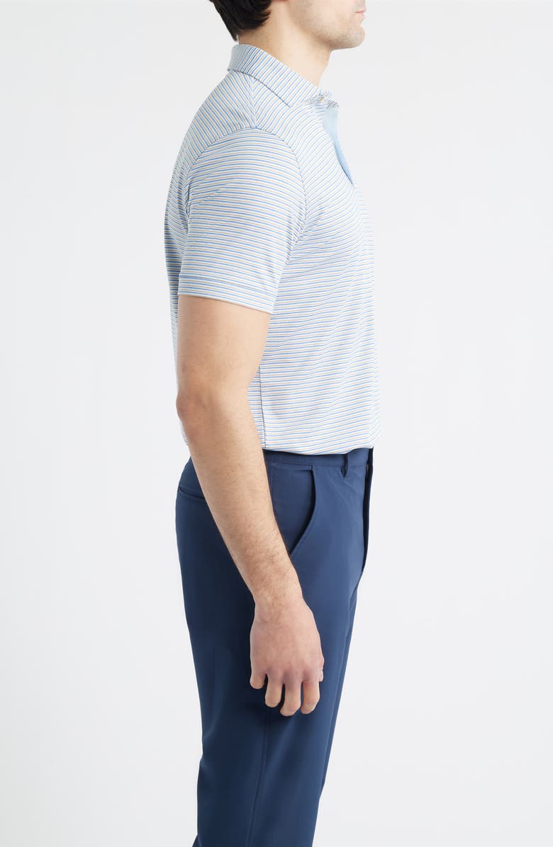 Peter Millar Alda Performance Jersey Golf Polo, Alternate, color, Dusk Blue