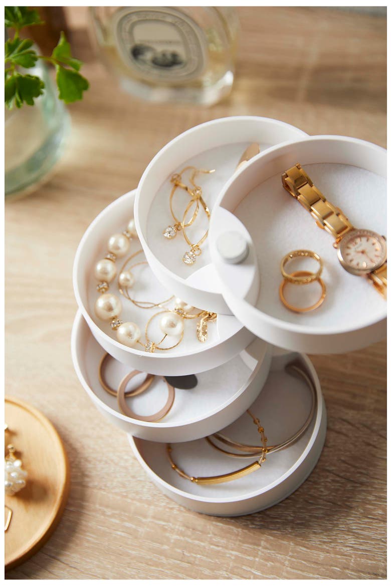 Stacked Jewelry Organizer, Alternate, color, WHITE