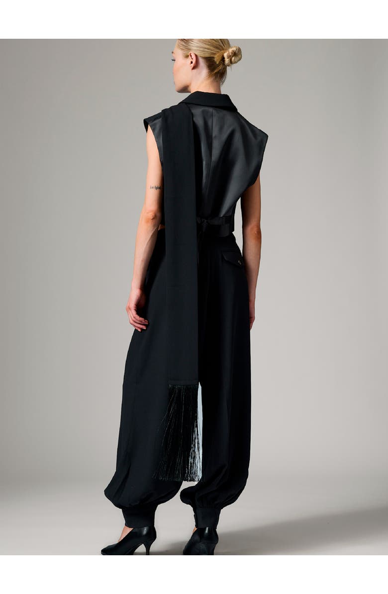 DAY Birger et Mikkelsen Marnie Cropped Gabardine Waistcoat, Alternate, color, Black