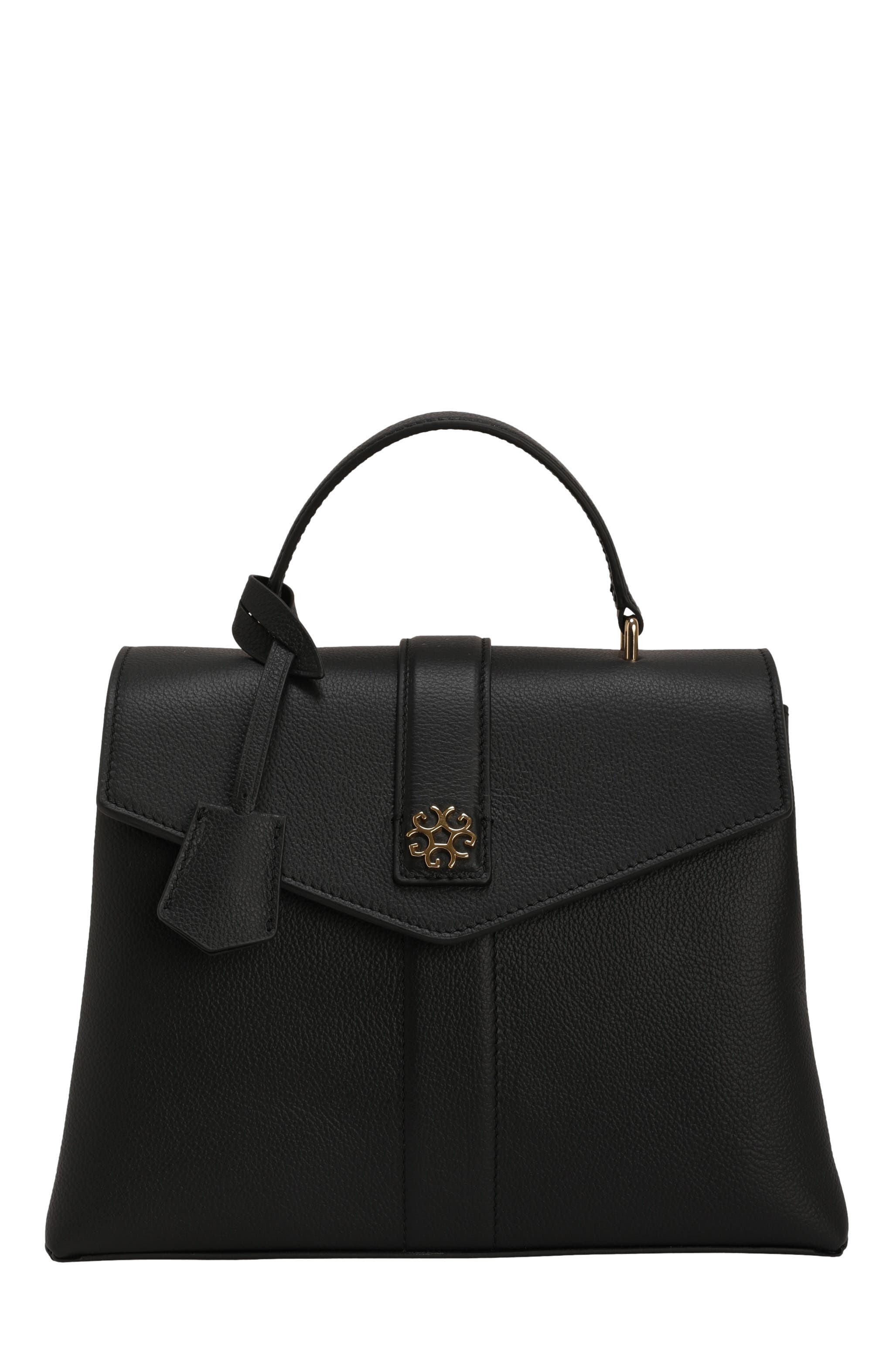 GORSKI Leather Bag with Crossbody Strap, Main, color, 