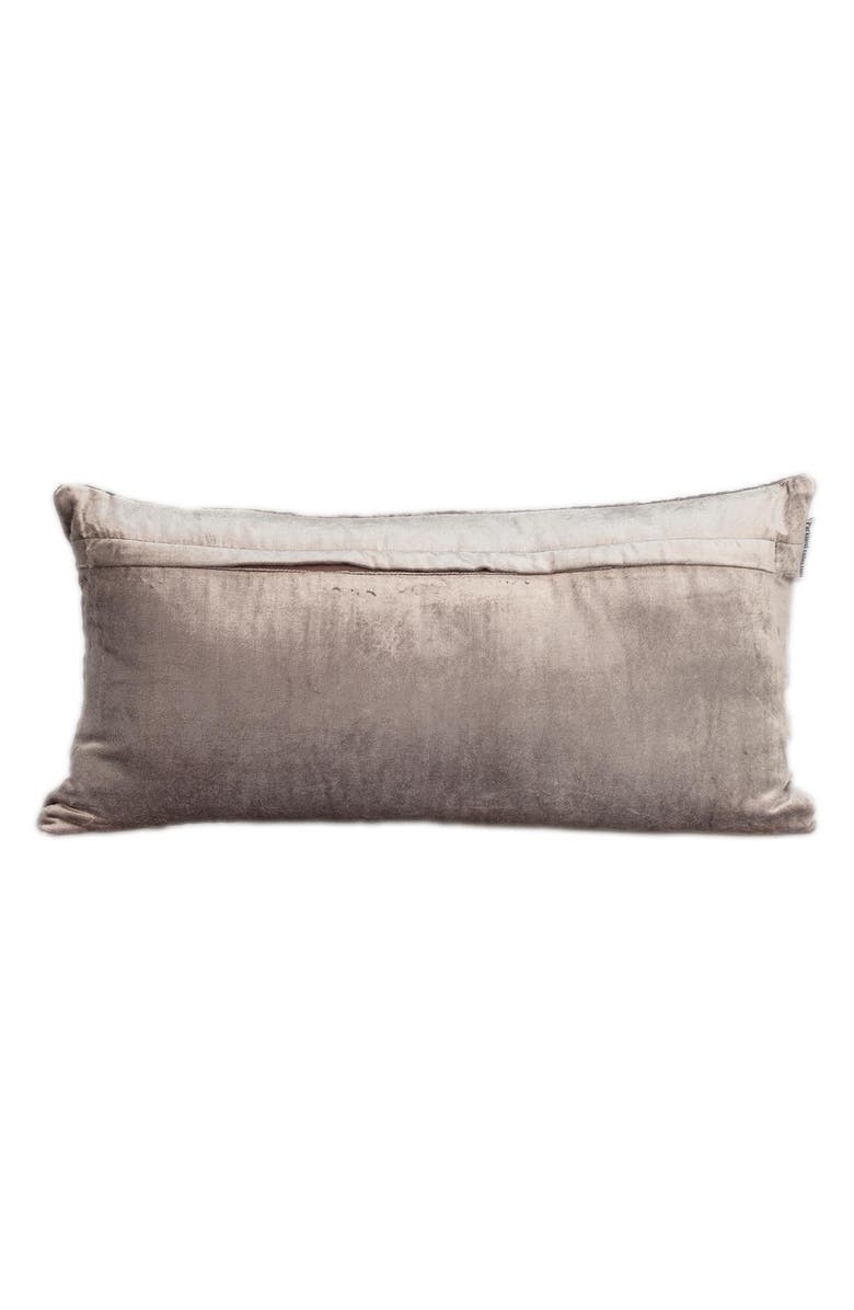 PARKLAND COLLECTION Tufted Velvet Oblong Throw Pillow, Alternate, color, Taupe